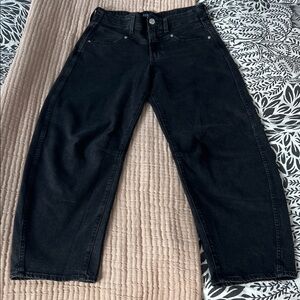 Gap Factory Women’s Barrel Jeans in washed black